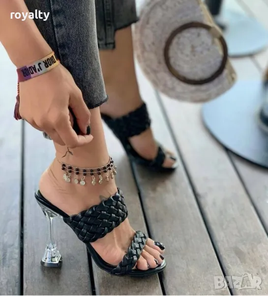 Чехли на ток - черни, снимка 1