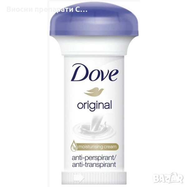Дав крем стик гъба, Original, 50мл дамски Dove Original Moisturizing Cream, снимка 1