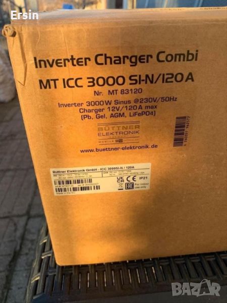 Büttner Elektronik MT-ICC 3000 SI-N/120A комбинация инвертор/зареждане, 3000W Цена:4.400 лева  , снимка 1