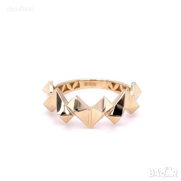 Златен дамски пръстен 1,76гр. размер:56 14кр. проба:585 модел:23073-4, снимка 1