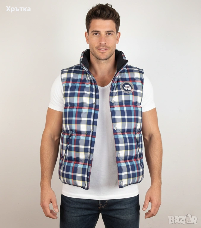 Napapijri Reversible Vest - Оригинален мъжки елек с две лица р-р L, снимка 1