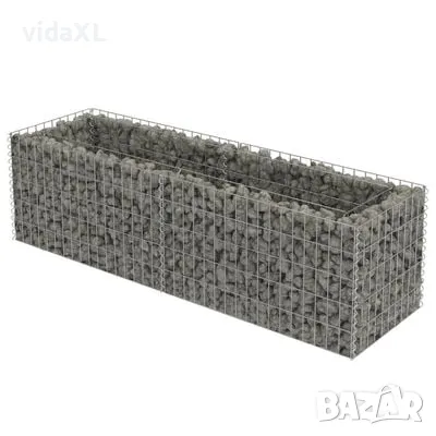 vidaXL Габион повдигната леха, поцинкована стомана, 180x50x50 cм(SKU:143559), снимка 1