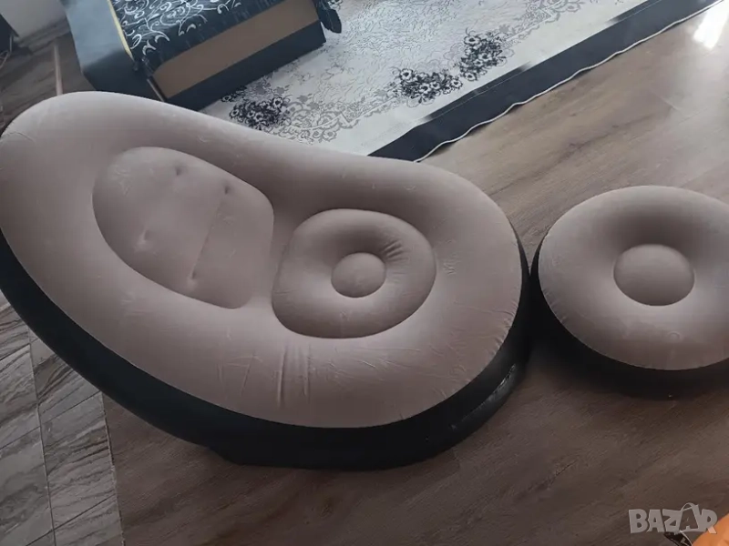 Преносимо надуваемо кресло и табуретка  , снимка 1