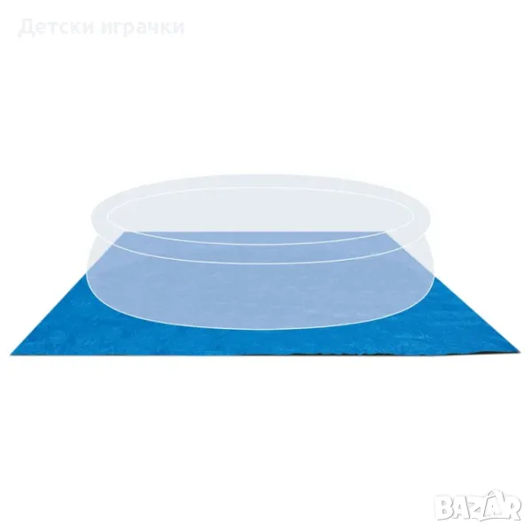 Квадратна подложка за басейн, Intex 472 x 472 см. син, снимка 1