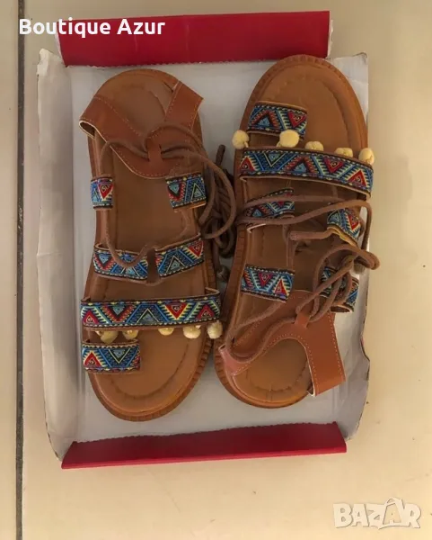дамски сандали с традиционни мотиви , снимка 1
