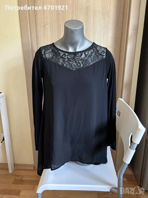 Черна дамска блуза Francomina, снимка 1