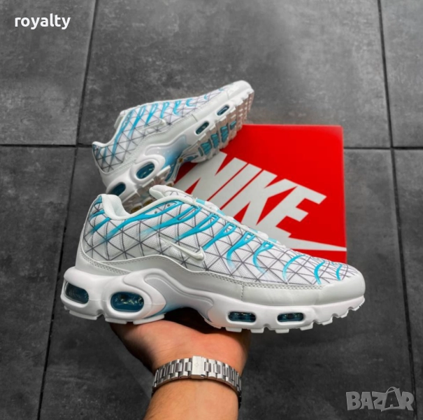 Nike Air Max TN Цвят Бяло и Тюркоаз мъжки маратонки , снимка 1