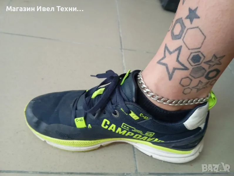 масивна сребърна гривна за глезен , снимка 1