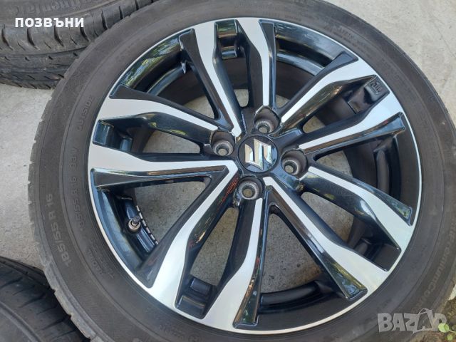 16" оригинални джанти за Suzuki Swift Сузуки Суифт с датчици 4x100 54.1mm с гуми 185/55R16, снимка 3 - Гуми и джанти - 46780056