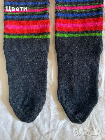 Автентични, вълнени чорапи за носия от Плевенския регион. ❤️, снимка 2 - Антикварни и старинни предмети - 45237207