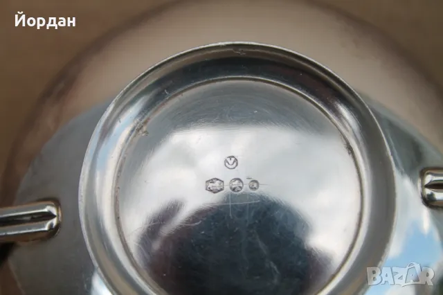 Английска сребърна захарница , снимка 7 - Други ценни предмети - 49862282