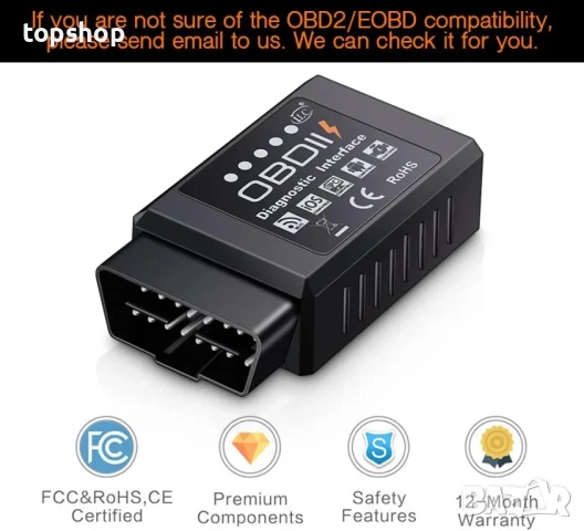 НОВА Диагностика за автомобил ILC OBD2 с WiFi - IOS, Android и Windows, снимка 2 - Аксесоари и консумативи - 50552240