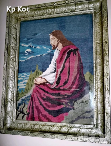 гоблен „Христос на Елеонската планина“, снимка 3 - Гоблени - 50991896