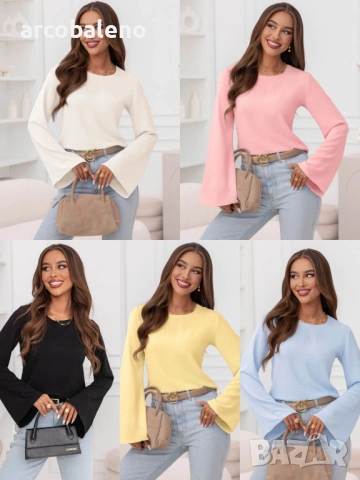 Дамска блуза с широки ръкави Geradine, 5цвята 