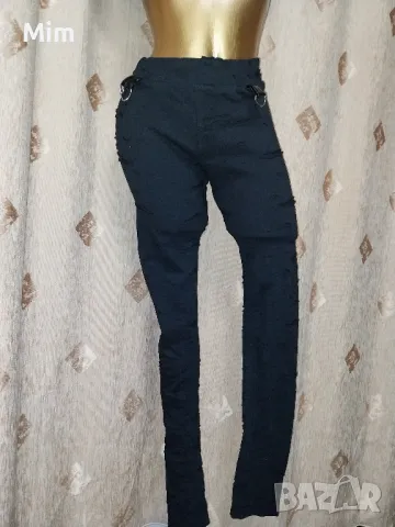 XL Черен еластичен, накъсан клин