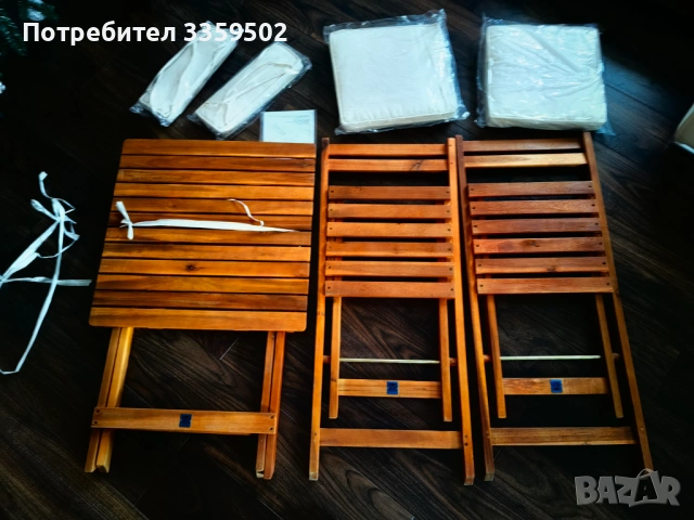 Комплект за тераса - маса и столове, снимка 10 - Градински мебели, декорация  - 53474051