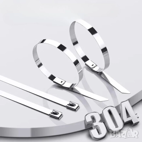 Метални опашки 4.6×200 мм – неръждаема стомана, 50 брк-т, снимка 2 - Други инструменти - 51538900