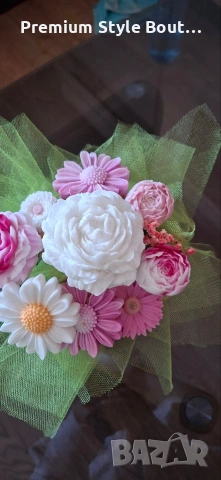 ръчно изработени букети , снимка 16 - Изкуствени цветя - 53752942