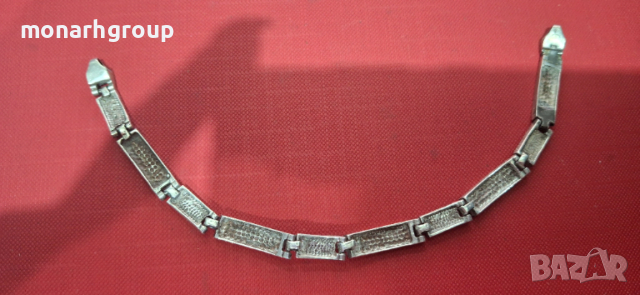 Сребърна гривна /без закопчалка/, снимка 7 - Гривни - 52656468