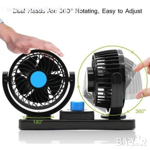 Вентилатор за автомобили 5.5 инча - двоен 24V, снимка 2 - Аксесоари и консумативи - 51636039