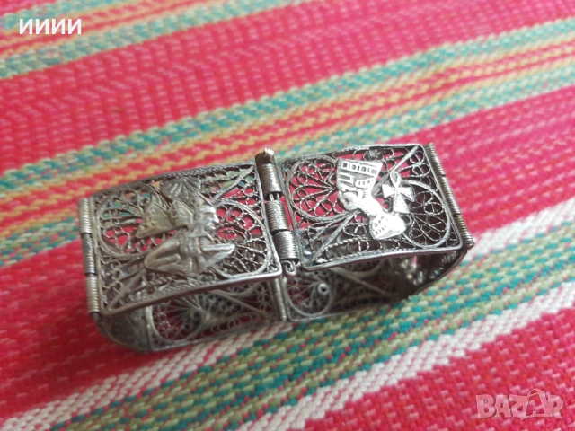 Сребърна гривна филигран 2