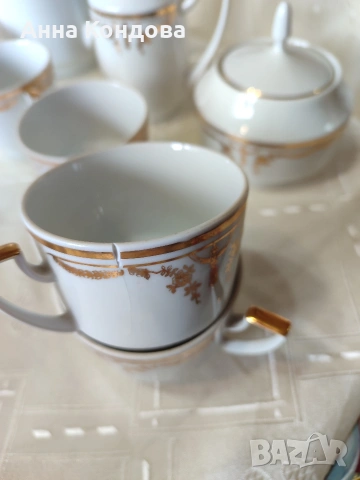 Чехословашки порцеланов сервиз за чай , снимка 3 - Сервизи - 53681387