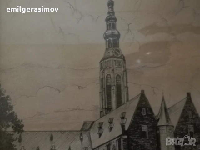 Две картини графика от края на XIX век и две пана., снимка 10 - Картини - 51236662