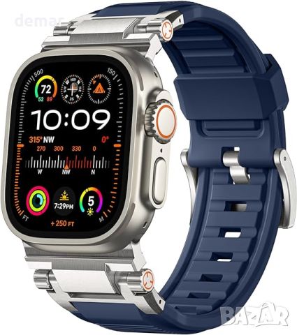 Bandletic R-Steel каишка, съвместима с Apple Watch Ultra 2/Ultra 49 мм, серия 9/8/7 45 мм, серия SE