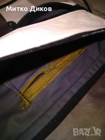 Бежова чанта естествена кожа 3 цвята като нова 28х21см, снимка 10 - Чанти - 49964179