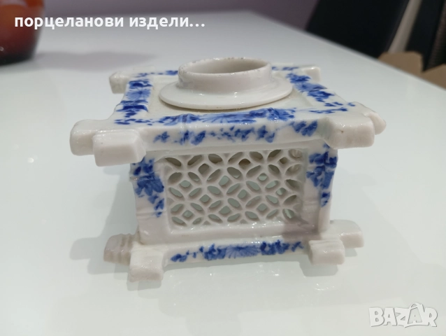 Порцеланов стар свещник , снимка 3 - Декорация за дома - 52678319