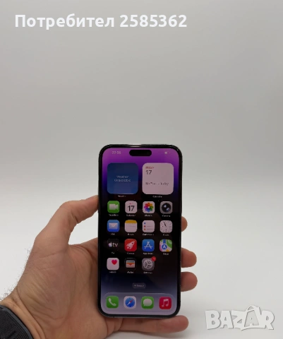 iPhone 14 Pro Max 128 Gb Deep Purple | Перфектен технически, снимка 2 - Apple iPhone - 54236467