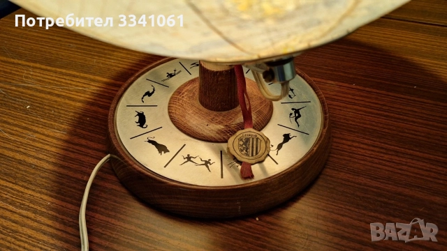 Стар светещ глобус , снимка 5 - Антикварни и старинни предмети - 52881396