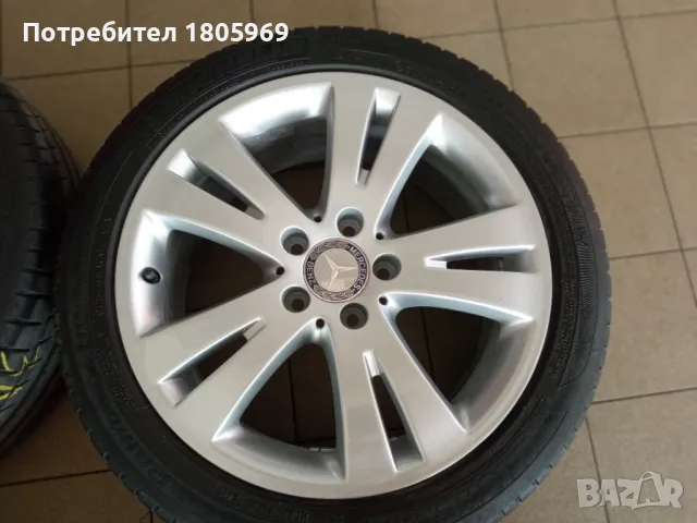 4бр. ал. джанти Mercedes (оригинални) 5x112 , 7,5x17 , ET47, снимка 1 - Гуми и джанти - 46904157