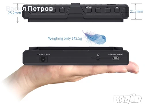 Монитор FEELWORLD F5 5 инч 4K HDMI DSLR HD 1920x1080, снимка 3 - Монитори - 53377340