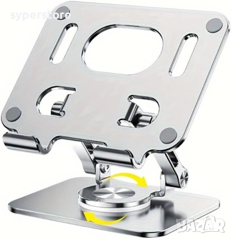 Стойка за таблет за бюро Digital One SP01129 n02, метална, черна, универсална 7-14", въртяща се, tab, снимка 4 - Селфи стикове, аксесоари - 52011157