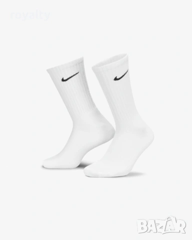 Оригинални Нови Чорапи Nike Cushioned Training Crew Socks (3 Чифта бели), снимка 2 - Други - 54045209