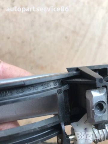 Дръжка за предна лява врата външна сребриста за Peugeot 307 2.0 Hdi (2003) 9657619380, снимка 2 - Части - 53616992