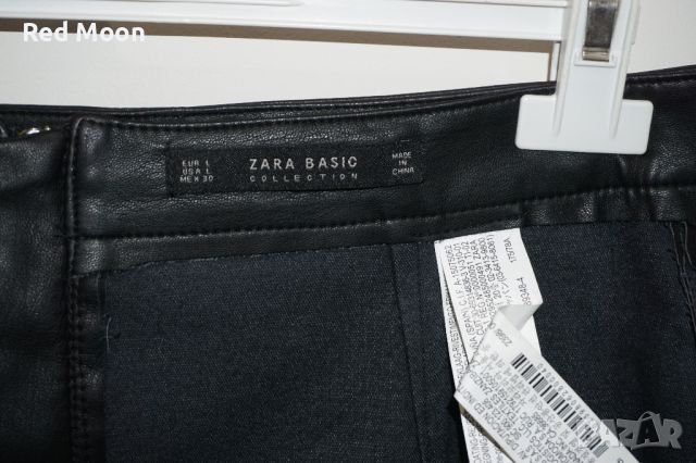 Кожена пола Zara Basic Collcetion от изкуствена кожа Размер L, снимка 4 - Поли - 45383080