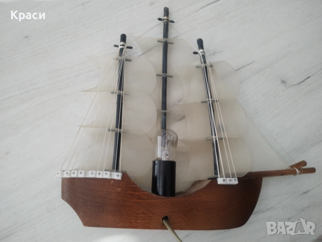 Стара нощна лампа Корабче, снимка 6 - Антикварни и старинни предмети - 52955148