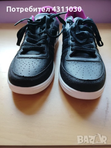 Дамски черни кожени маратонки 42 номер, снимка 3 - Маратонки - 54219471