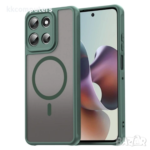 Магнитен Калъф за Motorola Moto G56 5G - PC + TPU, Анти-drop, Подсилени ъгли, Вграден Магнит, Вкл. П, снимка 3 - Калъфи, кейсове - 53508098