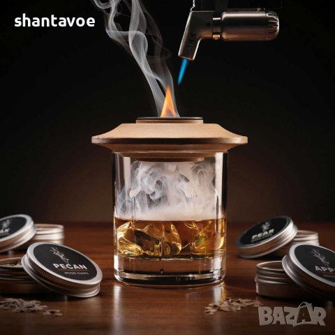 Сет за опушване на уиски с 4 аромата и запалка
