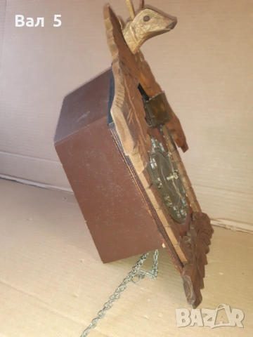 Стенен часовник с кукувица МАЯК - РЯДЪК , ДЪРВЕН, снимка 6 - Антикварни и старинни предмети - 53813719