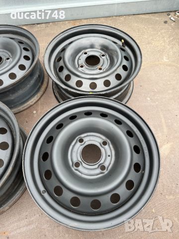 4бр. OEM железни джанти 15" Nissan 4x114.3, снимка 3 - Гуми и джанти - 46040874