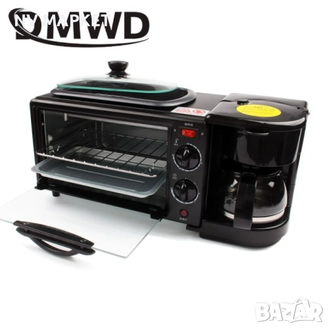 НАМАЛЕНА НА 39€ Многофункционална Печка, тостер фурна  и кафемашина – 3в1 / Размер: 45х18х19см.;, снимка 8 - Други - 53850938