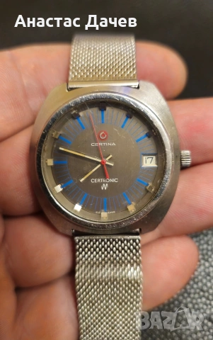 Винтидж часовник SERTINA - CERTRONIC , снимка 3 - Мъжки - 53135437