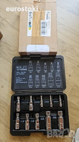 CCLIFE 5603 10 x XZN Torx M4 - M18, S2 Комплект вложки от легирана стомана, снимка 8 - Куфари с инструменти - 51410220