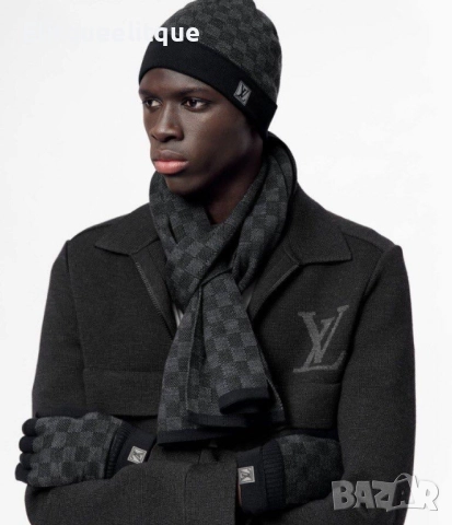 комплект шапка и шал в кутия Louis Vuitton polo hugo boss, снимка 8 - Шапки - 52199897