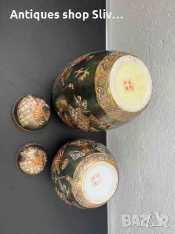 Китайски порцеланови урни / ръчна изработка. №5361, снимка 6 - Антикварни и старинни предмети - 45670350