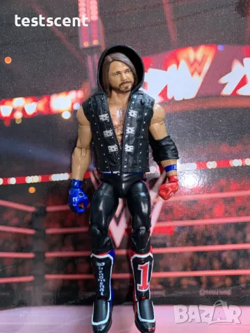 Екшън фигура WWE Elite AJ Styles Ей Джей Стайлс Mattel Figure, снимка 9 - Фигурки - 49511783